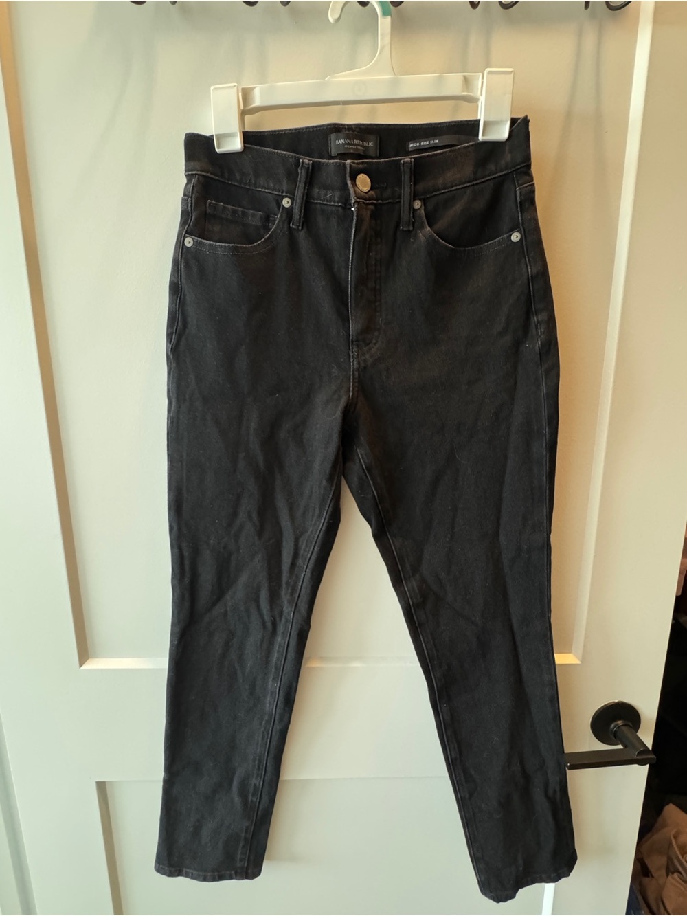 Banana Republic Black High-Rise Slim Jeans
